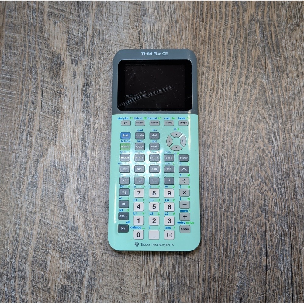 Texas Instruments TI-84 Plus CE Graphing Calculator Green **No Cover Or Charger